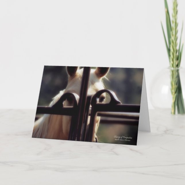 Greeting Card Horse, Customisable Text (Front)