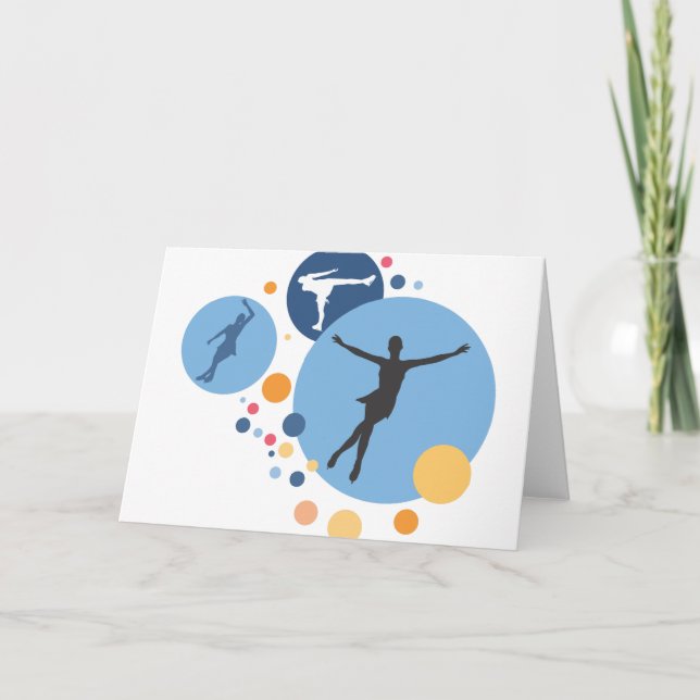 Greeting Card - Ice Skate Circles (Front)