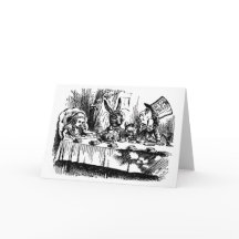 Greeting Card illustration Alice in Wonderland