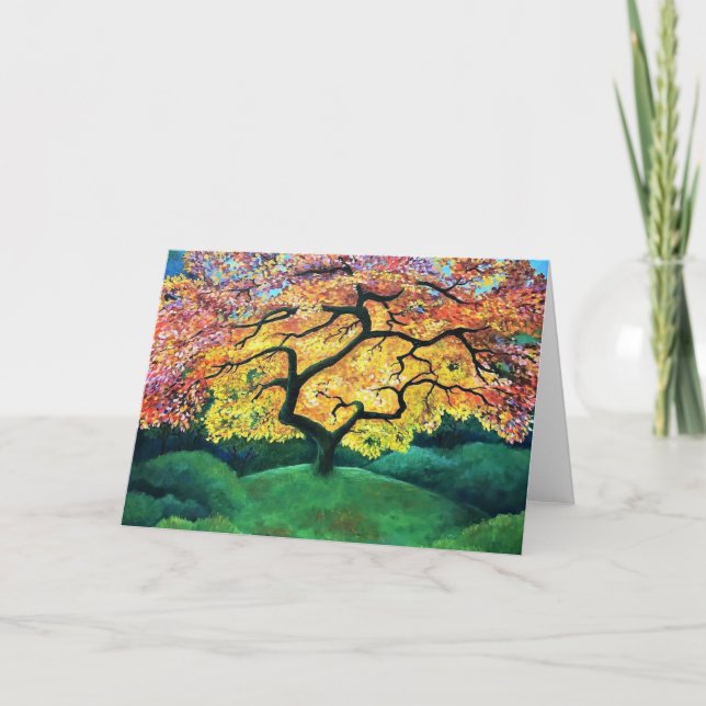 Greeting Card Japanese Maple Tree (Front)
