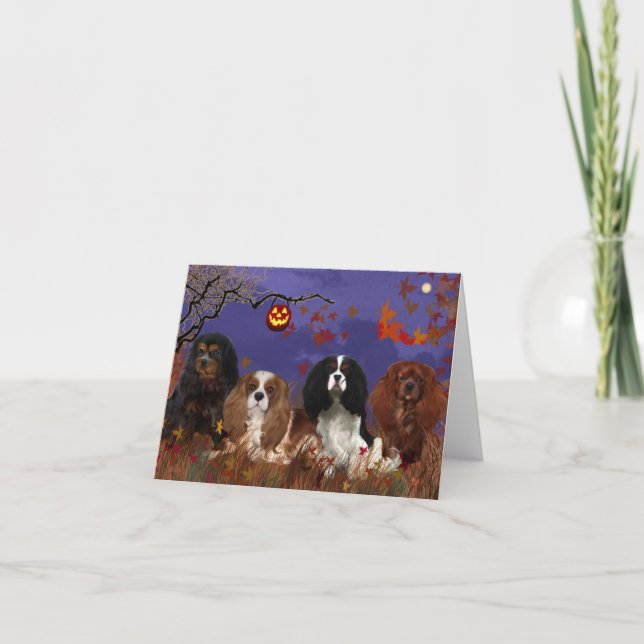 Greeting card, King Charles Cavalier Spaniel Card (Front)