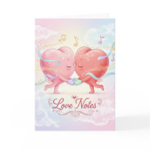 Greeting Card - Kissing Hearts "Love Notes"