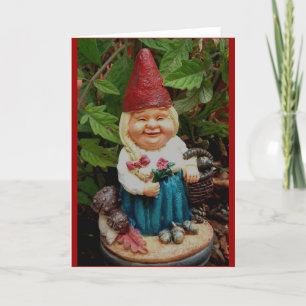 greeting card - lady garden gnome