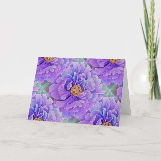 Greeting Card Lavender Peony (Front)