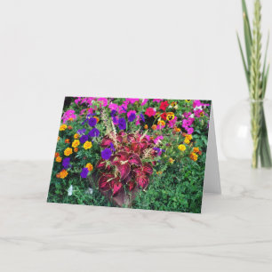GREETING CARD: Mixed Flowers in a Garden_ Card