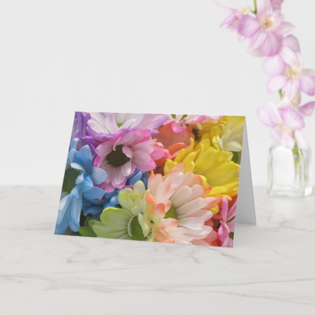Greeting Card - MultiColored Daisies II (Orchid)