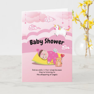 Greeting Card New Baby girl, baby shower