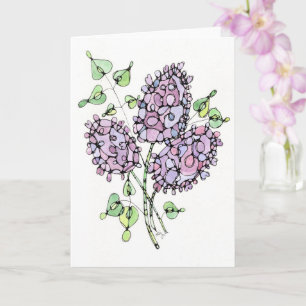Greeting Card - NGA Watercolor - Lilac Bouquet #2