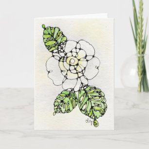 Greeting Card - NGA Watercolor - White Gardenia