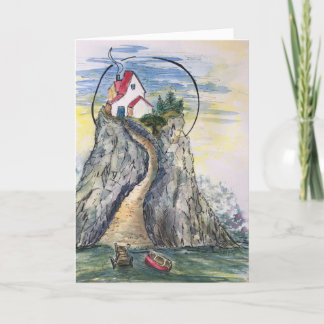 Greeting card of a mountain.