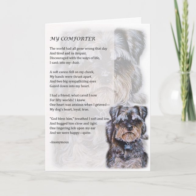Greeting Card of Terrier Dog for Pet Lover Memento (Front)