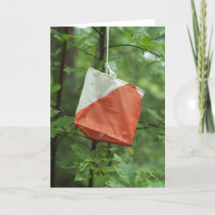 Greeting Card - Orienteering flag