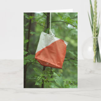 Greeting Card - Orienteering flag