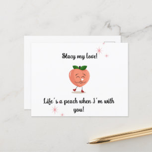 Greeting card peach