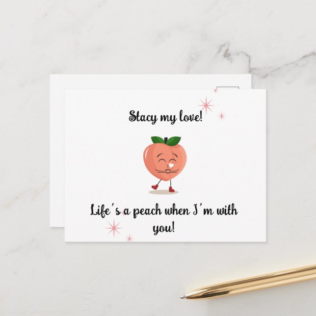 Greeting card peach (Front/Back In Situ)