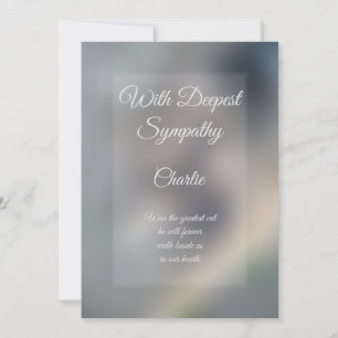 Greeting card personalized Sympathy card