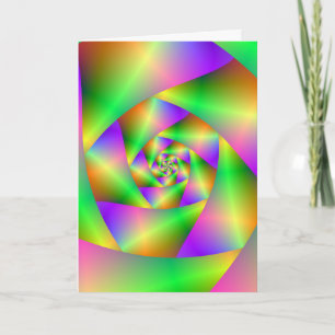 Greeting Card  Psychedelic Spiral
