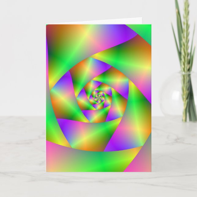 Greeting Card  Psychedelic Spiral (Front)