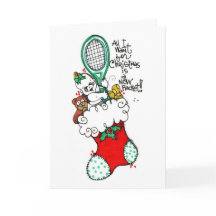Greeting Card -Racket for Christmas