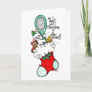 Greeting Card -Racket for Christmas