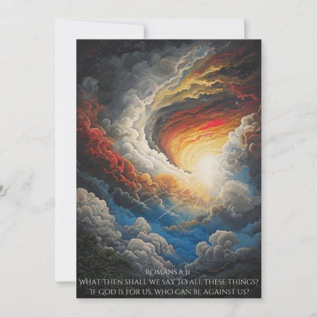 Greeting Card Romans 8:31 If God is for us... (Front)