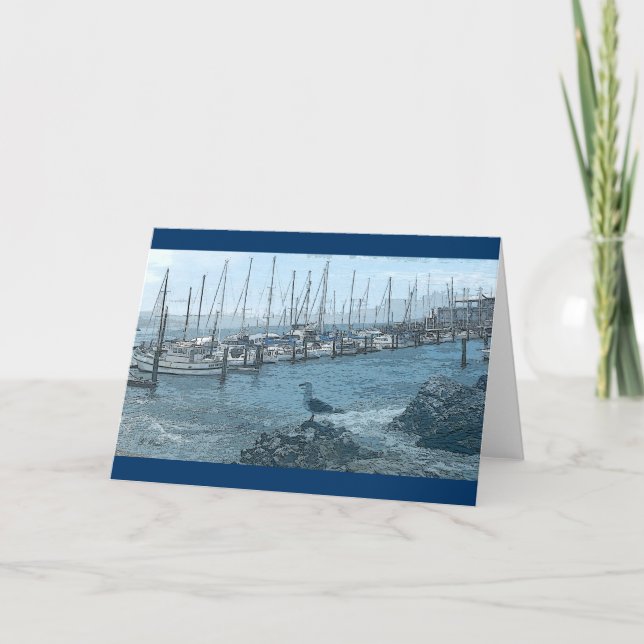 Greeting Card-Seagull Keeping Watch Card (Front)