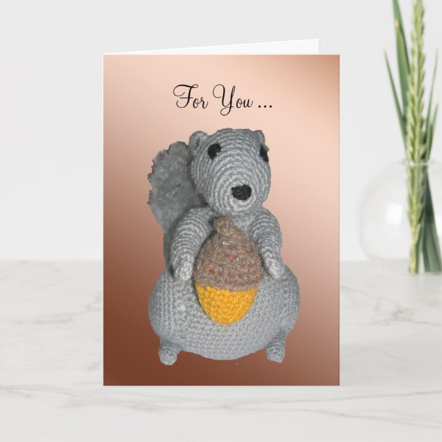 Greeting Card - Squirrel with Acorn (Front)