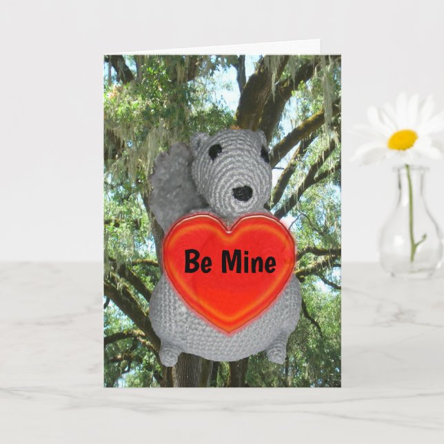 Greeting Card - Squirrel with Valentine (Small Plant)