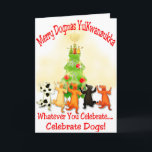 Greeting Card, Standard white envelopes included Holiday Card<br><div class="desc">Dogs Love us all - with their whole hearts.  Isn't that what the Season is all about?  Let's Celebrate Dogs!</div>