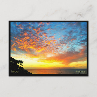 Greeting Card, Sunset, Makua Cabin, Makena, Maui Card