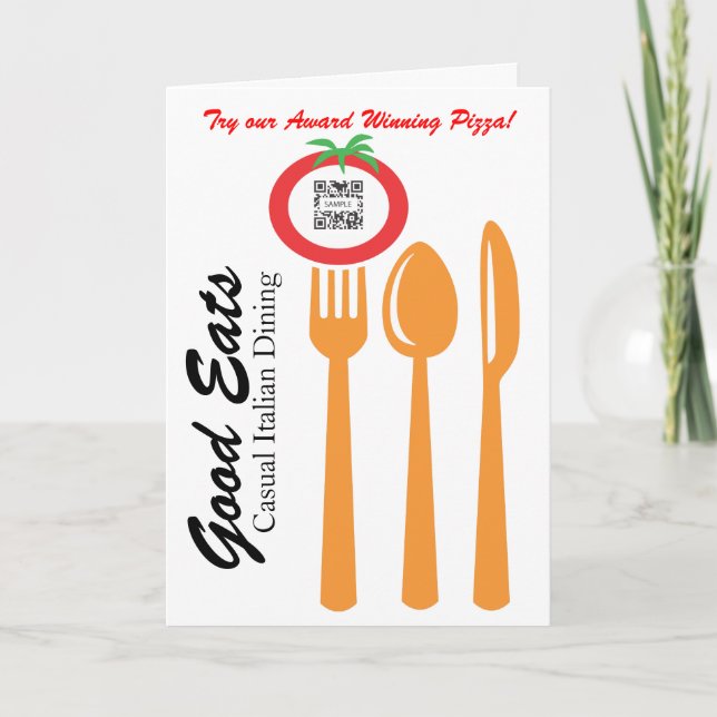 Greeting Card Template Casual Dining Italian (Front)