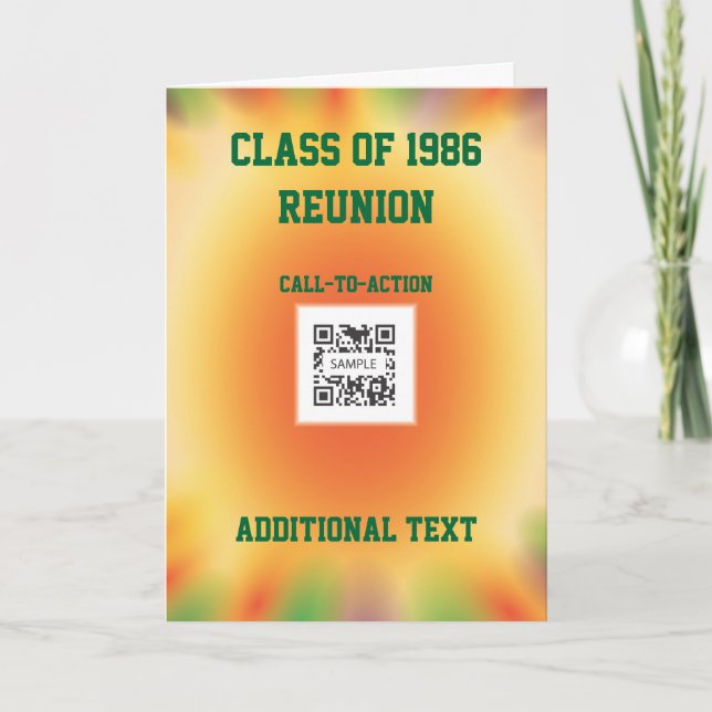 Greeting Card Template Class Reunion (Front)