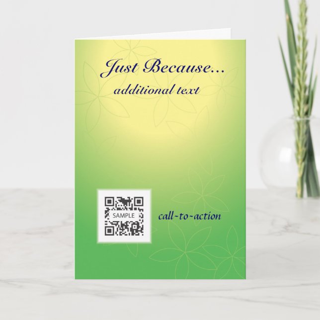 Greeting Card Template Just Because (Front)