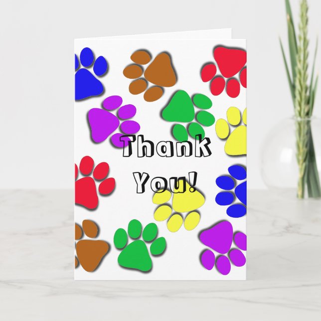 Greeting Card - Thank You, From Pet (Front)