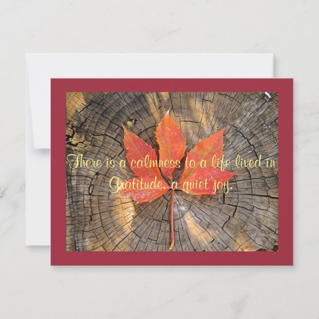 Greeting Card - Thanksgiving - Autumn Leaf (Front)
