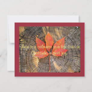 Greeting Card - Thanksgiving - Autumn Leaf