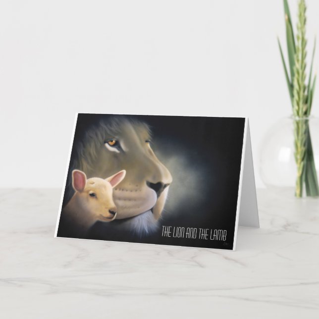 greeting card: The Lion and the Lamb Card (Front)