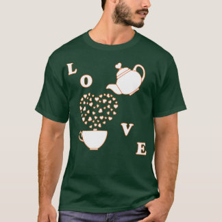 Greeting card Valentinex27s Day Teapot cup hearts T-Shirt