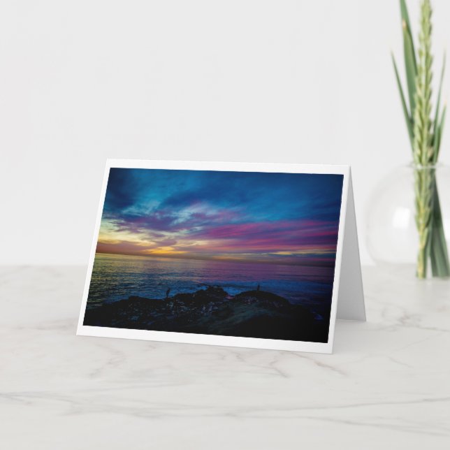 Greeting Card - Watercolor Sunset (Front)