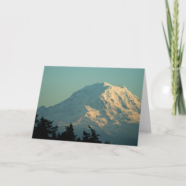 Greeting Card: Winter Mt. Rainier Card (Front)