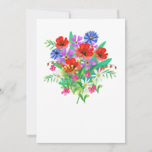 greeting card with a bouquet of flowers
