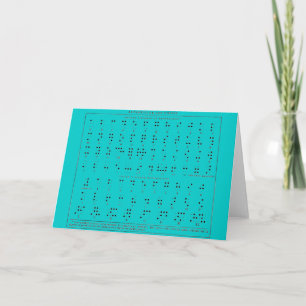 Greeting Card with Braille Alphabet Design