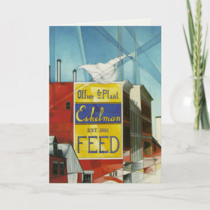 Greeting Card With Charles Demuth Painting