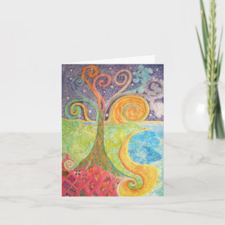 Greeting Card with Colourful Fantasy Design