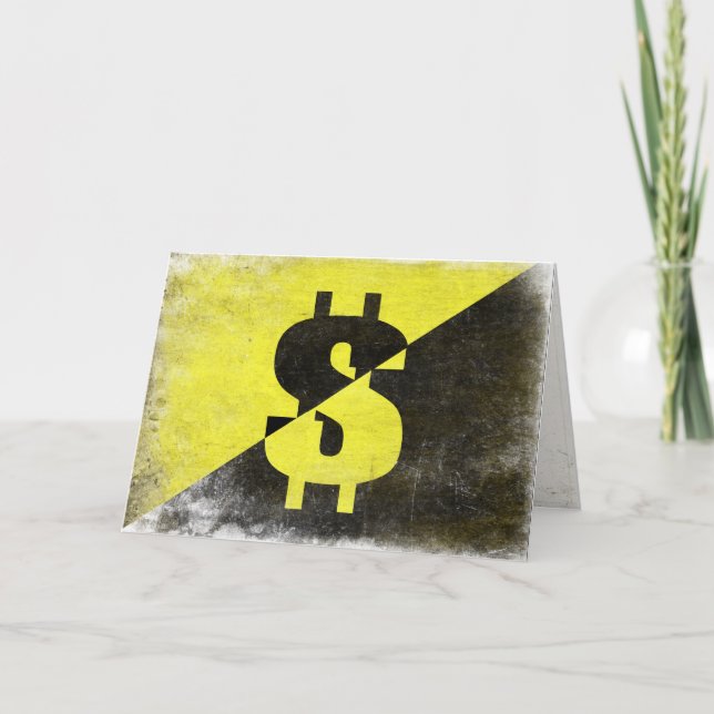 Greeting Card with Cool Anarcho-Capitalist Flag (Front)