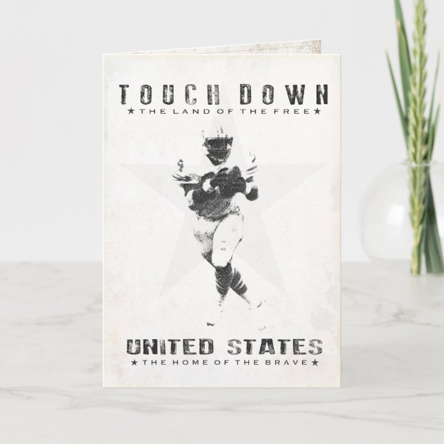 Greeting Card with Cool Football Print (Front)