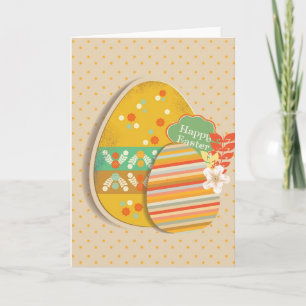 Greeting card with Easter egg symbol