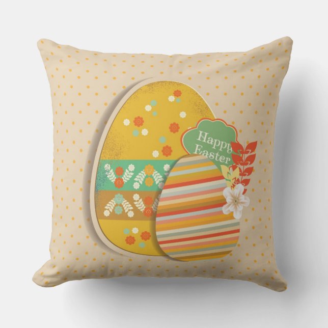 Greeting card with Easter egg symbol Cushion (Front)