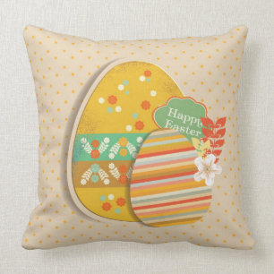 Greeting card with Easter egg symbol Cushion