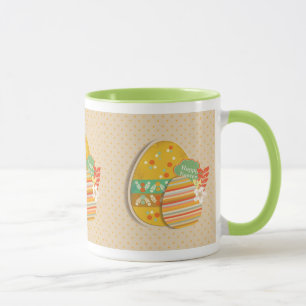 Greeting card with Easter egg symbol Mug